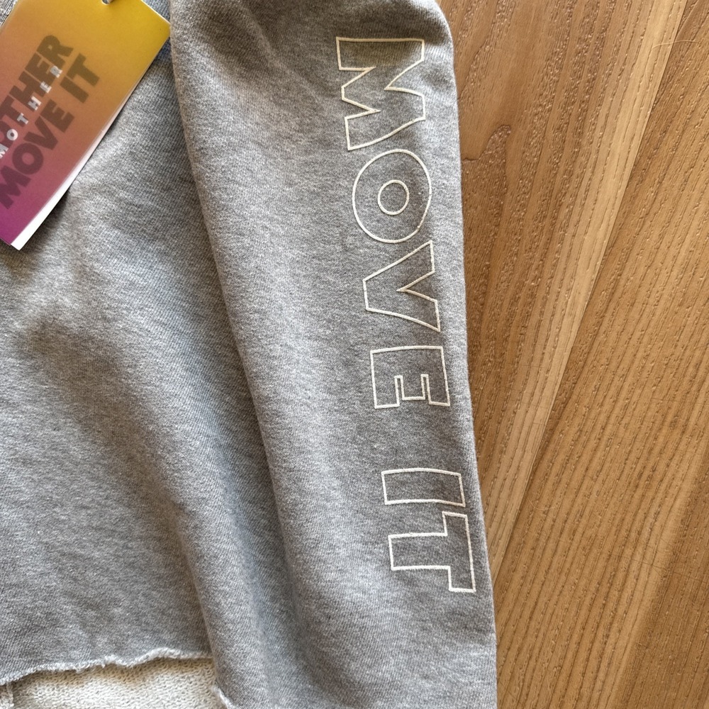 Mother The Bender Frayed Move Shorts  Cotton High Rise Heather Gray Small $128 - Picture 2 of 7